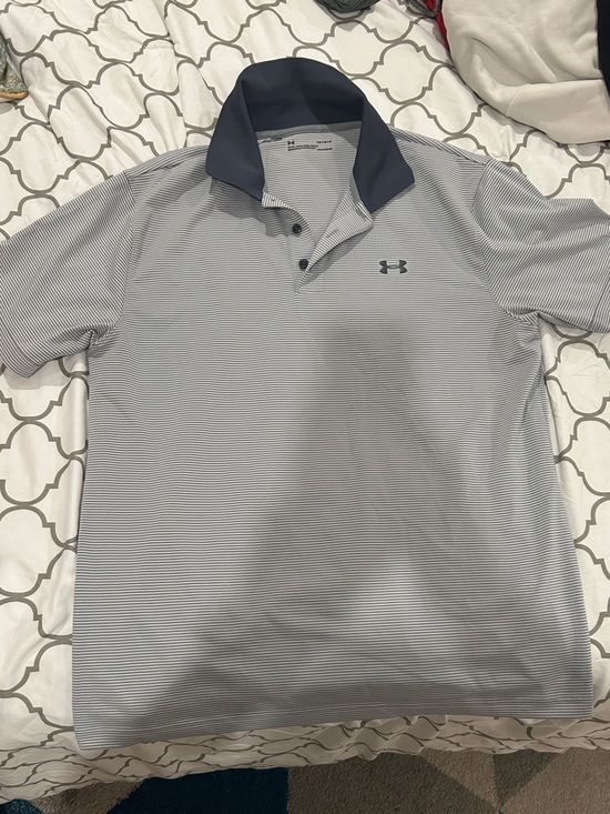 Under Armour Other - Under Armour gray striped polo large